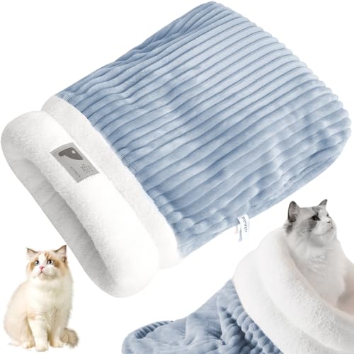 Whyzsjnclg Katze Winterschlafsack, Katzenschlafsack, weicher Warmer Winter, 360 ° Wrap bedeckte Sack für innerhalb von 5 kg Katzen von Whyzsjnclg