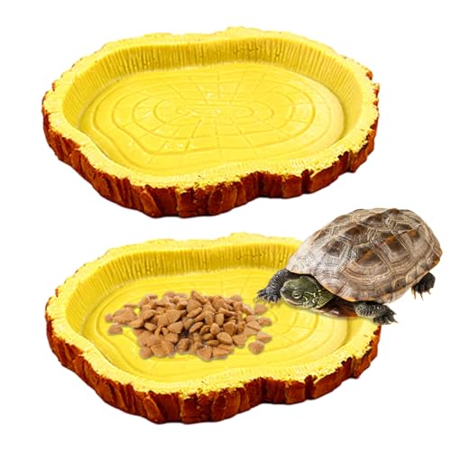 Whyzsjnclg Schildkröte Wasserschale, 2pcs Tortoise Water Bowl, 4, 5x3x0, 6 Zoll Realistische Baumrinde Textur für Reptilientiere Whyzsjnclg Schildkröte Wasserschale, 2pcs Tortoise Water Bowl, 4, 5x3x0, 6 Zoll Realistische Baumrinde Textur für Reptilientiere von Whyzsjnclg