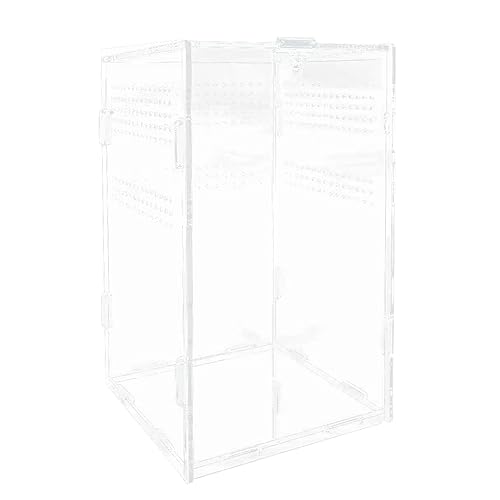 Widybord Reptil-Terrarium-Box, Transparente Insektenfutterbox für Spinnen, Gehörnte Frösche, Haustierschlangen und Andere von Widybord