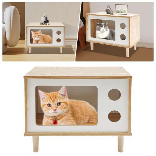 Wiefiche Cat House TV förmige große Katze Shelter Möbel, Gewicht Kapazität bis zu 165,35 Pfund, Katzenbetten eignet Sich für EIN Paar Katzen Haus, für Nachttisch Couchtisch Fußstütze Wiefiche Cat House TV förmige große Katze Shelter Möbel, Gewicht Kapazität bis zu 165,35 Pfund, Katzenbetten eignet Sich für EIN Paar Katzen Haus, für Nachttisch Couchtisch Fußstütze von Wiefiche