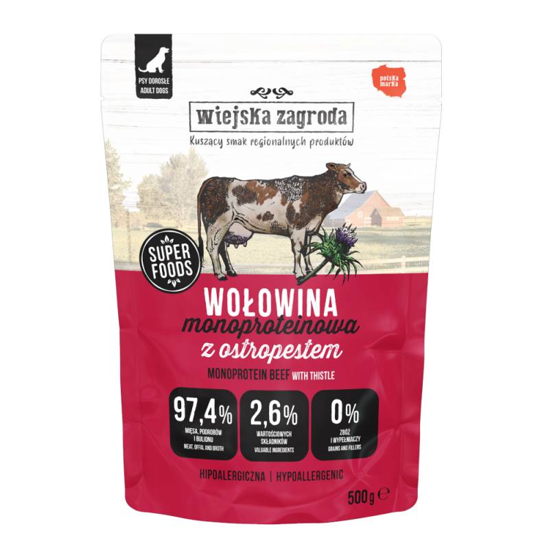 Sparpaket Wiejska Zagroda Monoprotein Adult 3 x 500 g - Rind von Wiejska zagroda