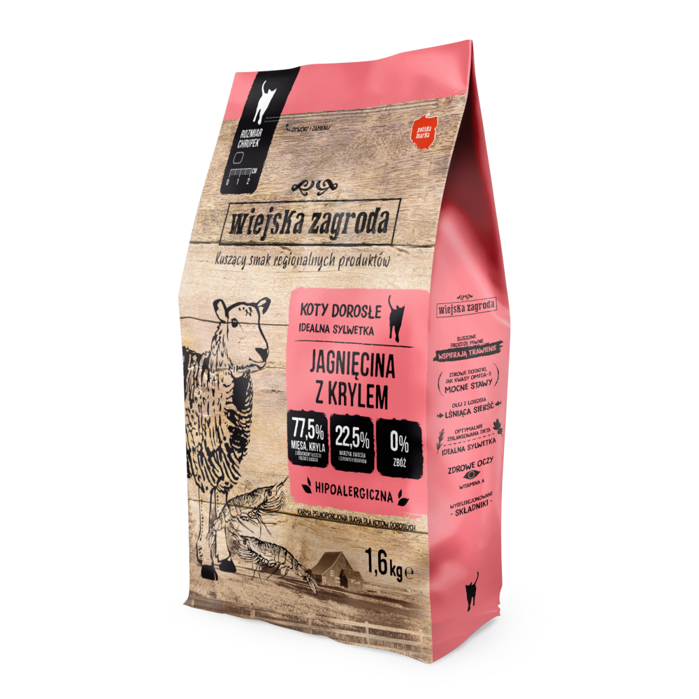 Wiejska Zagroda Cat Lamm mit Krill - Sparpaket: 2 x 1,6 kg Wiejska Zagroda Cat Lamm mit Krill - Sparpaket: 2 x 1,6 kg von Wiejska zagroda