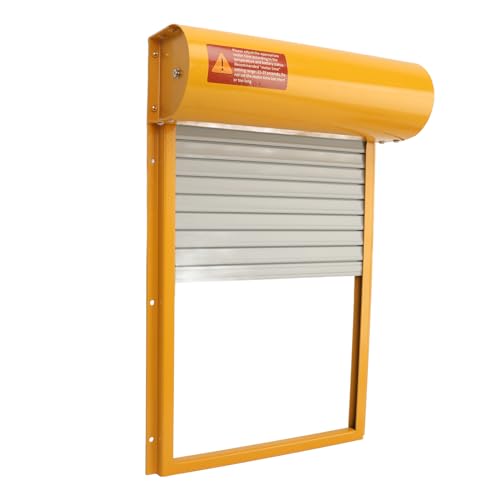 Wifehelper Automatischer Hühnerstall-Türöffner, Elektrische Timing-Rollladentür, Manuelles Metall-Hühner-Enten-Gans-Öffnungswerkzeug mit LED-Anzeige für den Bauernhof (Yellow) von Wifehelper