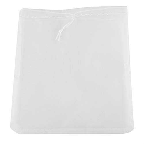 Nylon-Netzstoff-Nussmilch-Filterbeutel, Wiederverwendbar, mit Kordelzug, Konzentrierte Rückstände, Nähkanten-Doppellinien, Ideal für Nussmilch, Fruchtsaft, Bier Nylon-Netzstoff-Nussmilch-Filterbeutel, Wiederverwendbar, mit Kordelzug, Konzentrierte Rückstände, Nähkanten-Doppellinien, Ideal für Nussmilch, Fruchtsaft, Bier von Wifehelper