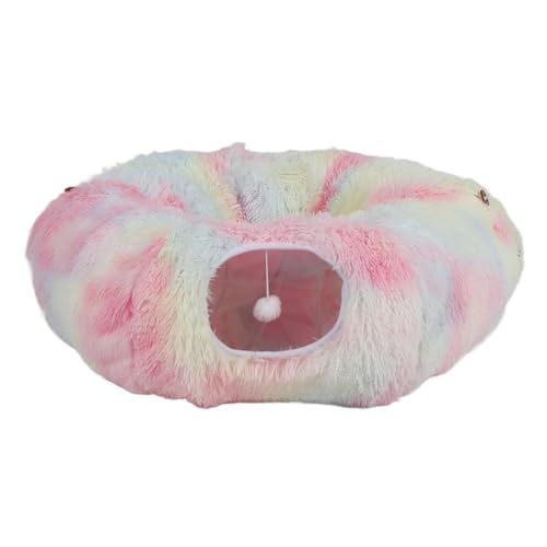 Stilvolles Katzentunnelbett, Weich und Langlebig, Waschbares Kätzchen-Versteckbett mit Kugelanhänger, Geeignet für Alle Katzen, Welpen und Kaninchen, PP-Baumwollstahldrahtmaterial Stilvolles Katzentunnelbett, Weich und Langlebig, Waschbares Kätzchen-Versteckbett mit Kugelanhänger, Geeignet für Alle Katzen, Welpen und Kaninchen, PP-Baumwollstahldrahtmaterial von Wifehelper