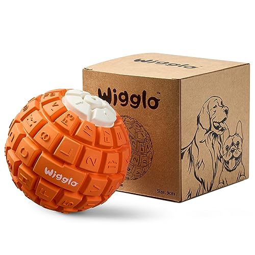 Wigglo Robustes Hundespielzeug für aggressive Kauer, Orange von Wigglo