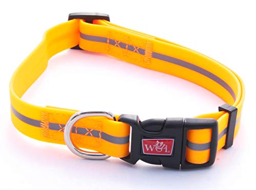 Wigzi LWSC-OR Reflective Waterproof Adjustable Collar, L, neon orange von Wigzi