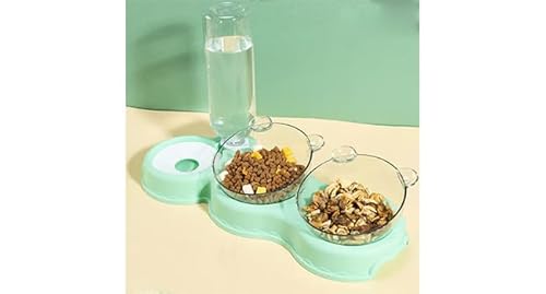 Futter- und Wasserfutterstation für Tiere (Pastellgrün) von Wikao