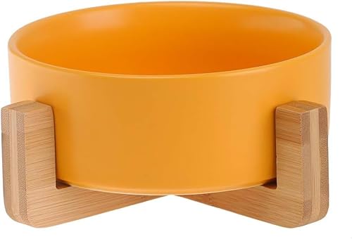 Keramikschale für Haustiere (gelb) von Wikao
