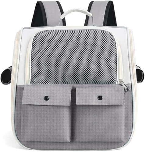 Transporttasche für Haustiere, Rucksack für Tiere (grau) von Wikao