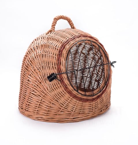 Wiklinowy Świat - Weidenkorb Transportbox, Katzentransportbox, Transporttasche für Katze Hund - Tragebox für Mittel Kleine Haustiere - mit Metallverschluss - 60x46x50cm - kein Kissen Wiklinowy Świat - Weidenkorb Transportbox, Katzentransportbox, Transporttasche für Katze Hund - Tragebox für Mittel Kleine Haustiere - mit Metallverschluss - 60x46x50cm - kein Kissen von Wiklinowy Swiat