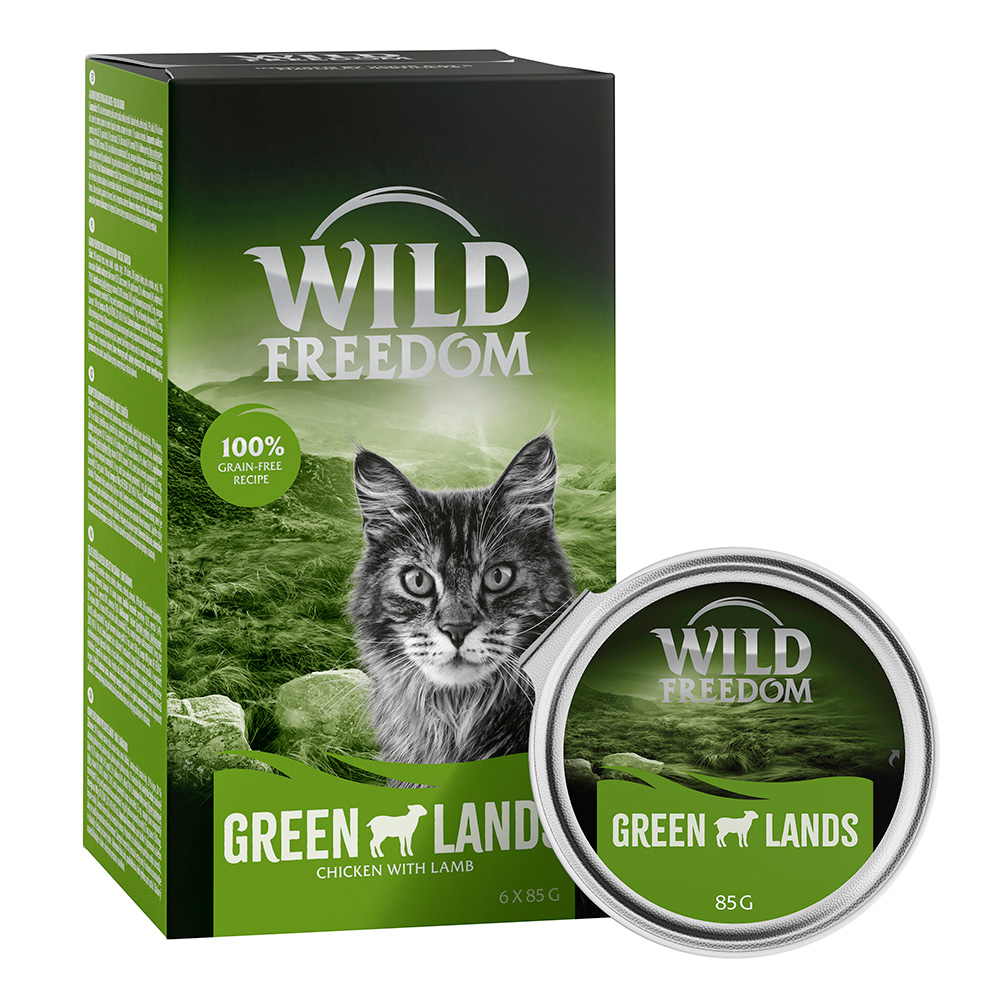 10 % Rabatt! 24 x 85 g Wild Freedom Adult Schale  - Green Lands - Lamm & Huhn von Wild Freedom