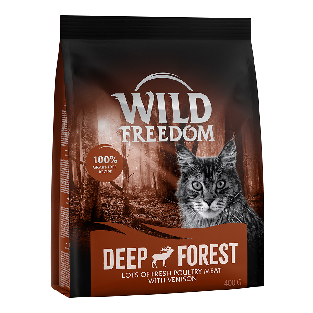2 + 1 gratis! 3 x 400 g Wild Freedom Trockennahrung - Deep Forest - Hirsch von Wild Freedom