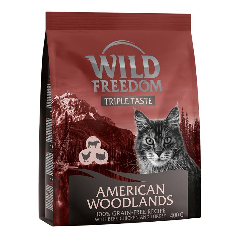 400 g Wild Freedom Trockenfutter zum Sonderpreis American Woodland - Rind, Huhn, Truthahn von Wild Freedom
