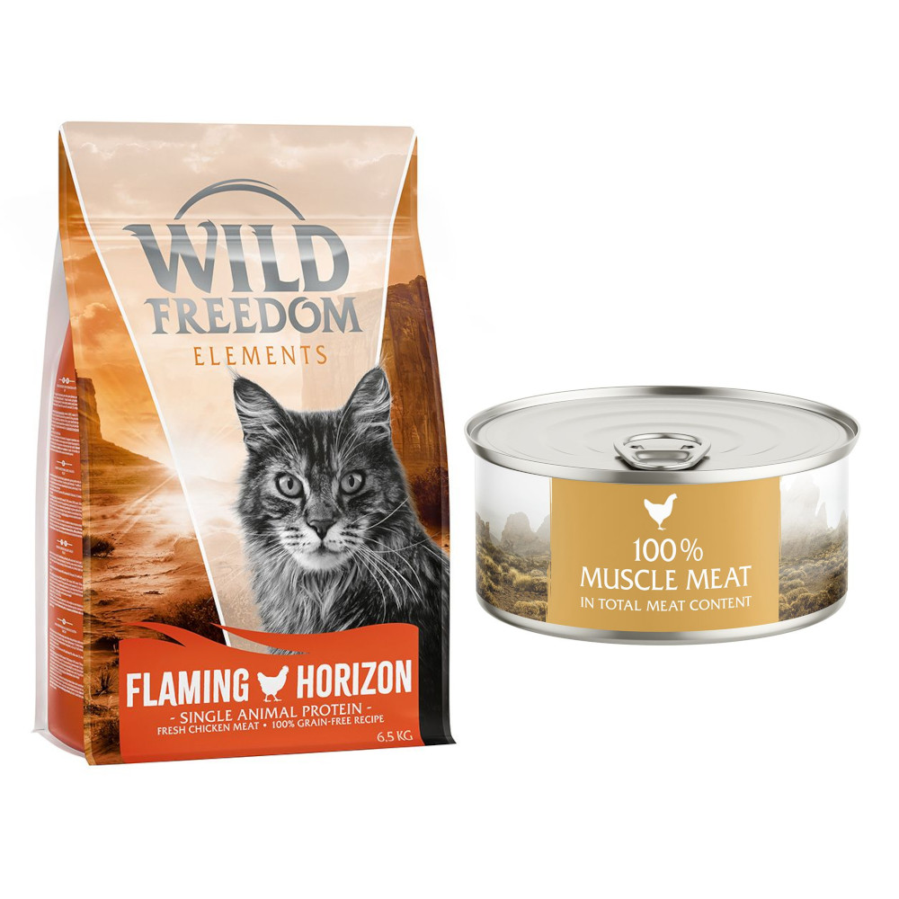 6,5 kg Wild Freedom + 6 x 70 g "Instinctive" Nassfutter gratis! - Flaming Horizon - Huhn (Single Meat) + 6 x 70 g Huhn von Wild Freedom