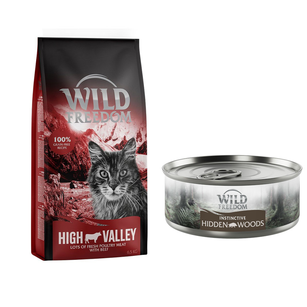 6,5 kg Wild Freedom + 6 x 70 g "Instinctive" Nassfutter gratis! - High Valley - Rind + 6 x 70 g Wildschwein 6,5 kg Wild Freedom + 6 x 70 g "Instinctive" Nassfutter gratis! - High Valley - Rind + 6 x 70 g Wildschwein von Wild Freedom