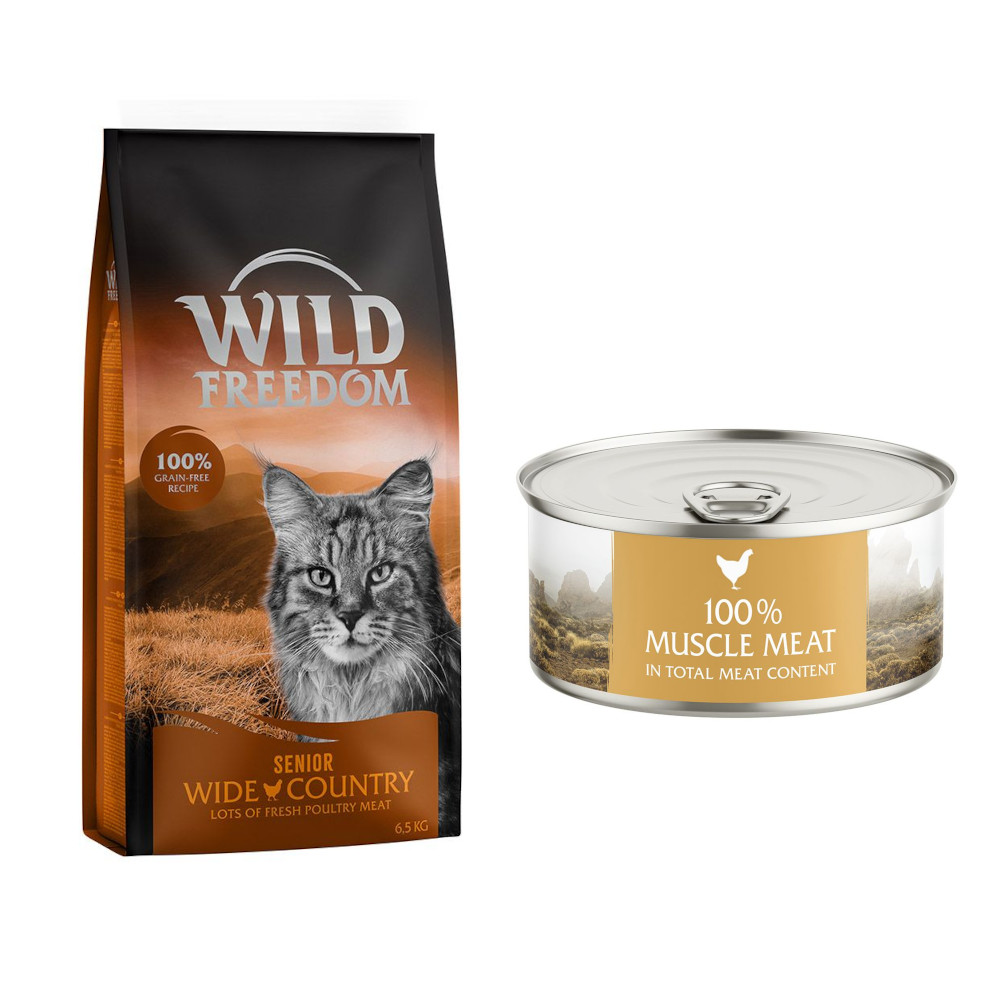 6,5 kg Wild Freedom + 6 x 70 g "Instinctive" Nassfutter gratis! - Senior: Wide Country - Huhn + 6 x 70 g Huhn 6,5 kg Wild Freedom + 6 x 70 g "Instinctive" Nassfutter gratis! - Senior: Wide Country - Huhn + 6 x 70 g Huhn von Wild Freedom