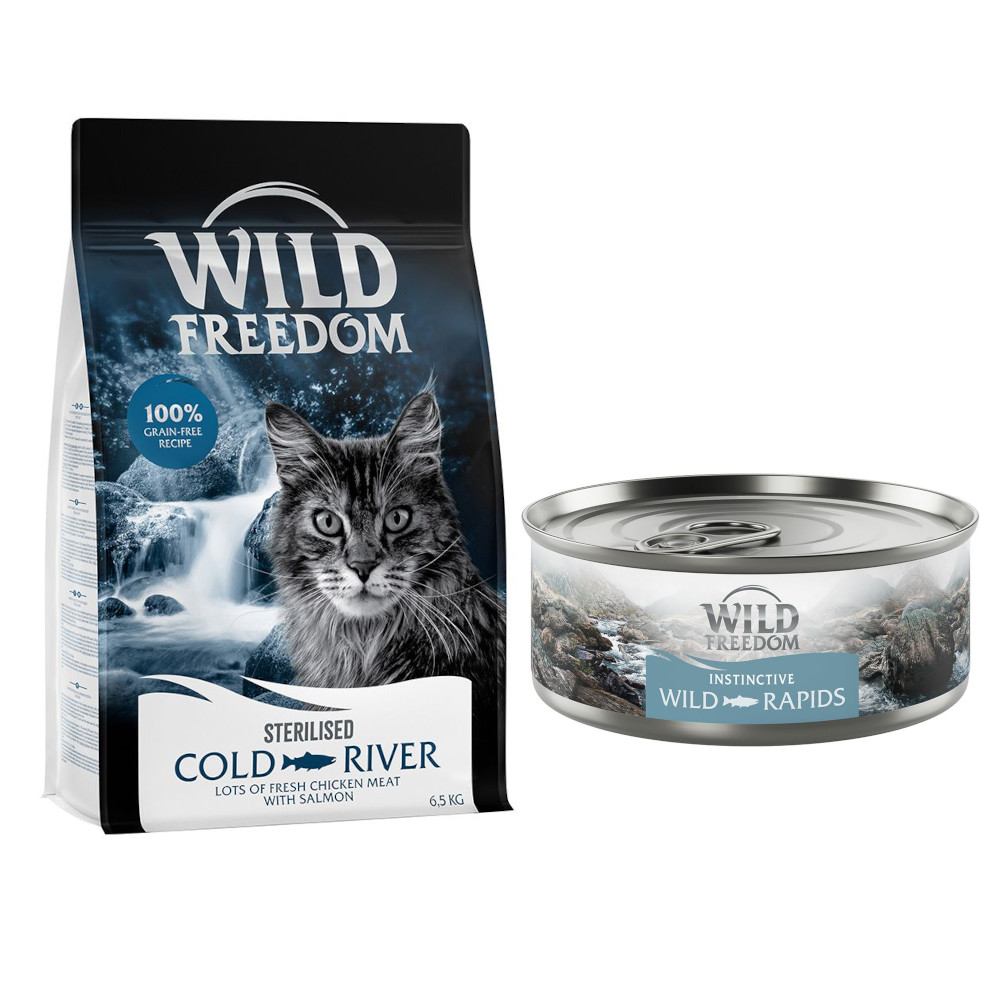 6,5 kg Wild Freedom + 6 x 70 g "Instinctive" Nassfutter gratis! - Sterilised: Cold River - Lachs + 6 x 70 g Lachs 6,5 kg Wild Freedom + 6 x 70 g "Instinctive" Nassfutter gratis! - Sterilised: Cold River - Lachs + 6 x 70 g Lachs von Wild Freedom