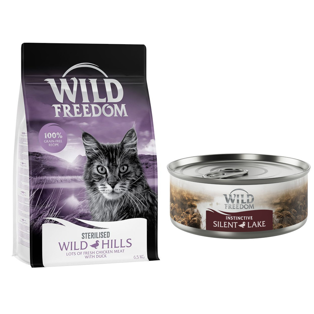 6,5 kg Wild Freedom + 6 x 70 g "Instinctive" Nassfutter gratis! - Sterilised: Wild Hills - Ente + 6 x 70 g Ente 6,5 kg Wild Freedom + 6 x 70 g "Instinctive" Nassfutter gratis! - Sterilised: Wild Hills - Ente + 6 x 70 g Ente von Wild Freedom