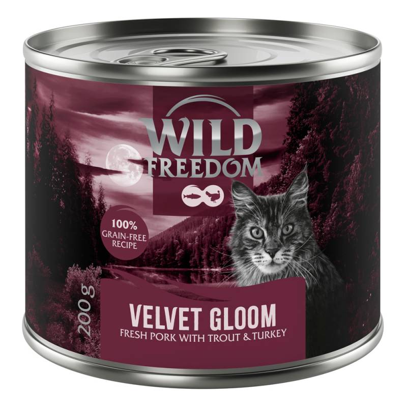 6 x 200 g / 400 g Wild Freedom Adult Red Meat zum Probierpreis! - 6 x 200 g Velvet Gloom - Schwein, Truthahn & Forelle von Wild Freedom