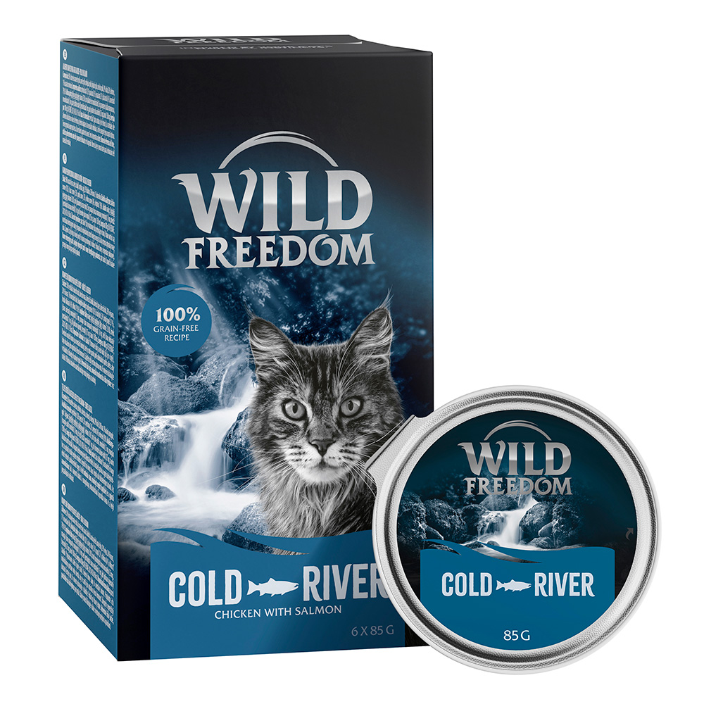 6 x 85 g Wild Freedom Adult Schale zum Sonderpreis! - Cold River - Lachs & Huhn von Wild Freedom