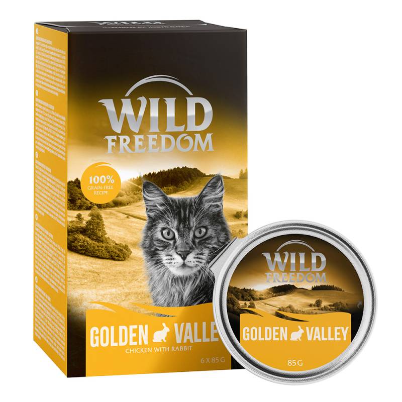 6 x 85 g Wild Freedom Adult Schale zum Sonderpreis! - Golden Valley - Kaninchen & Huhn von Wild Freedom