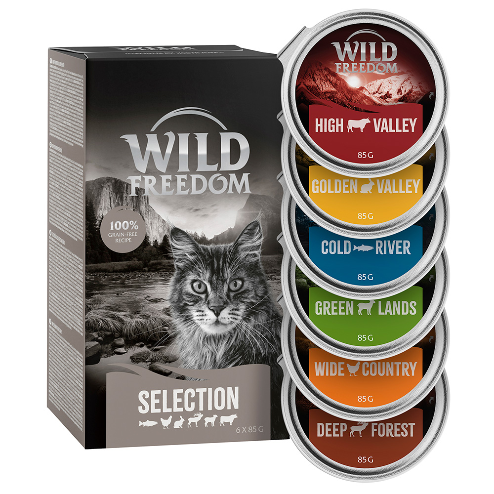 6 x 85 g Wild Freedom Adult Schale zum Sonderpreis! - Mixpaket (6 Sorten) von Wild Freedom