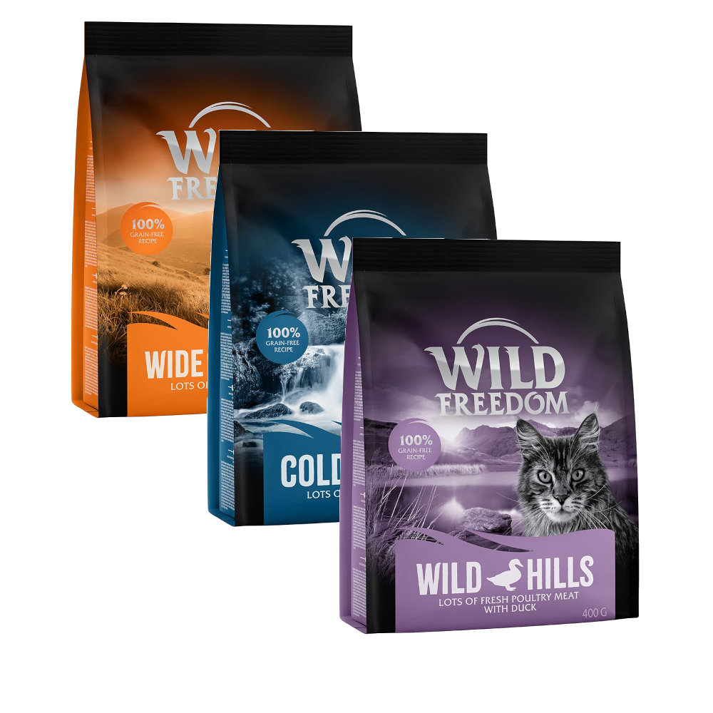 Probiermix Wild Freedom Trockenfutter - 3 x 400 g Geflügel, Lachs und Ente Probiermix Wild Freedom Trockenfutter - 3 x 400 g Geflügel, Lachs und Ente von Wild Freedom