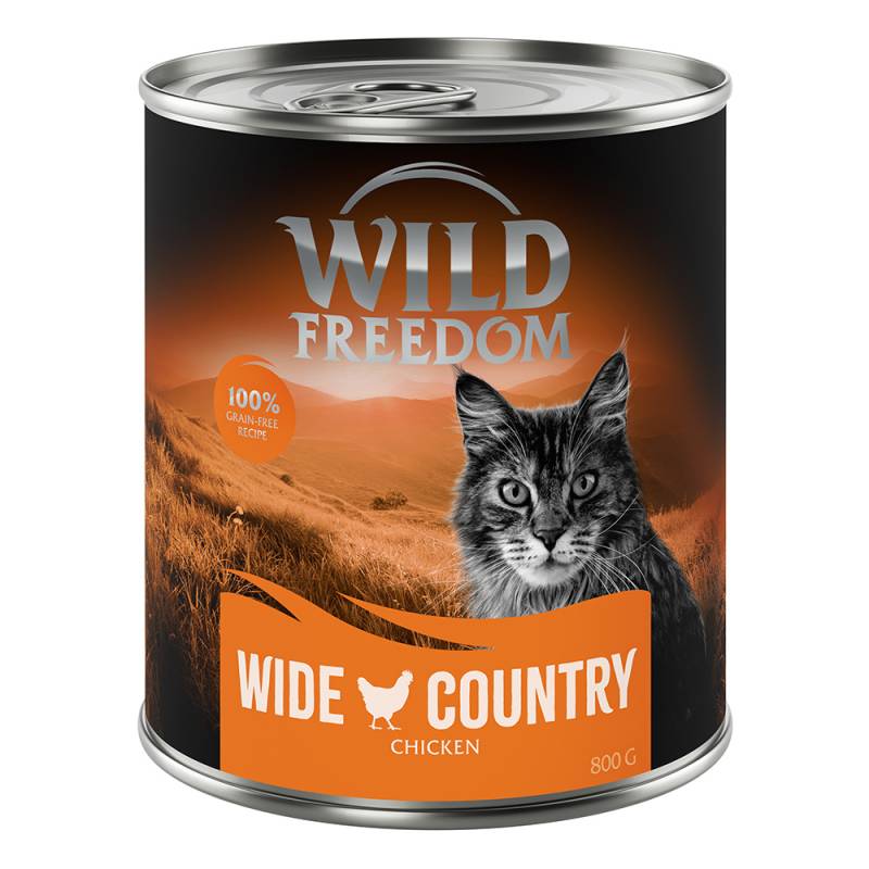 Sparpaket Wild Freedom Adult 12 x 800 g - getreidefreie Rezeptur - Wide Country - Huhn pur von Wild Freedom