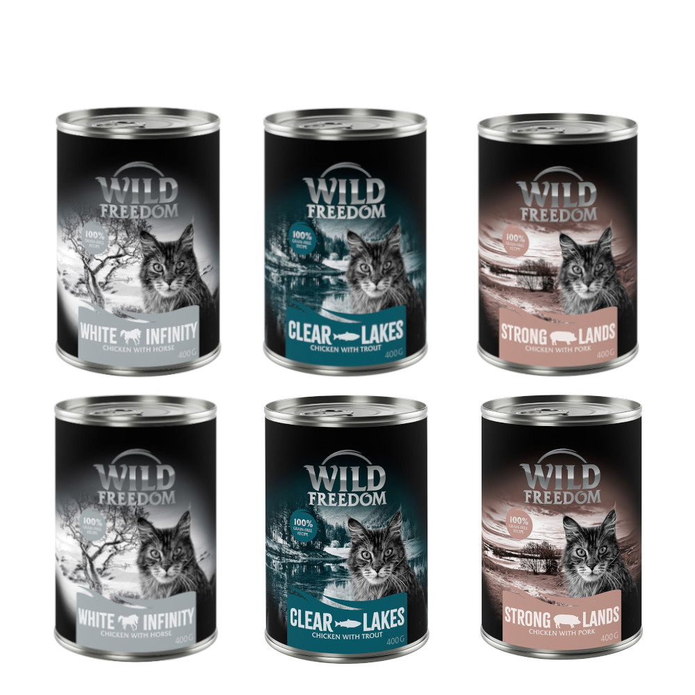 Sparpaket Wild Freedom Adult 24 x 400 g - Mixpaket 3 (3 Sorten) von Wild Freedom