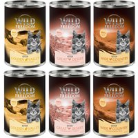 Sparpaket Wild Freedom Kitten 12 x 400 g - Mix (3 Sorten gemischt) von Wild Freedom