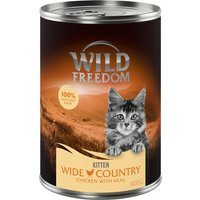 Sparpaket Wild Freedom Kitten 12 x 400 g - Wide Country - Kalb & Huhn von Wild Freedom