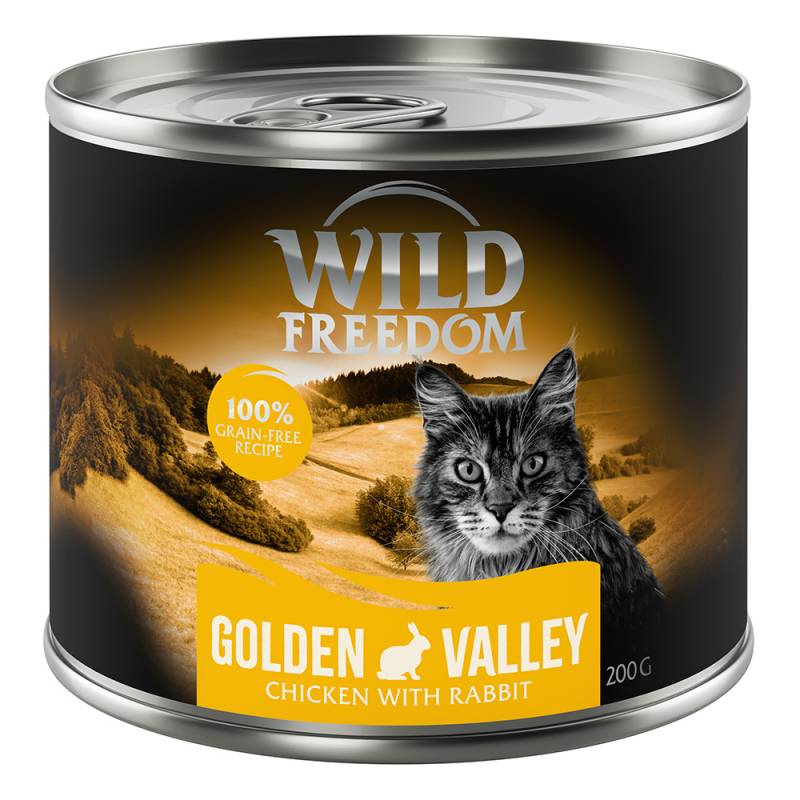 Wild Freedom Adult 6 x 200 g - getreidefreie Rezeptur - Golden Valley: Kaninchen & Huhn von Wild Freedom