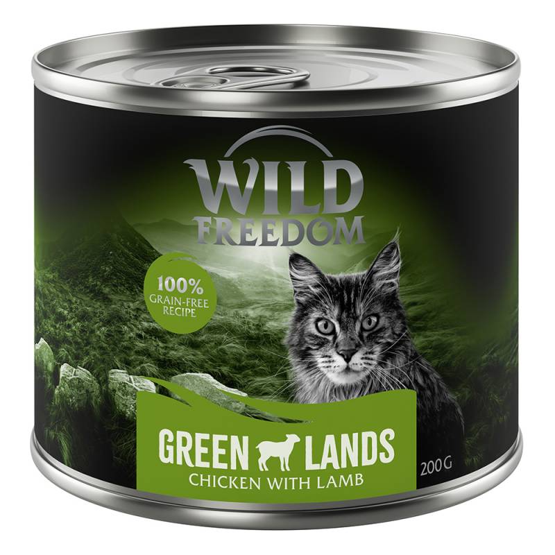 Wild Freedom Adult 6 x 200 g - getreidefreie Rezeptur - Green Lands: Lamm & Huhn von Wild Freedom