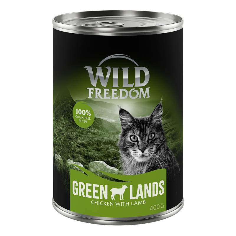 Wild Freedom Adult 6 x 400 g - getreidefreie Rezeptur - Green Lands - Lamm & Huhn von Wild Freedom