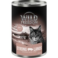 Wild Freedom Adult 6 x 400 g - getreidefrei - Strong Lands - Huhn und Schwein von Wild Freedom