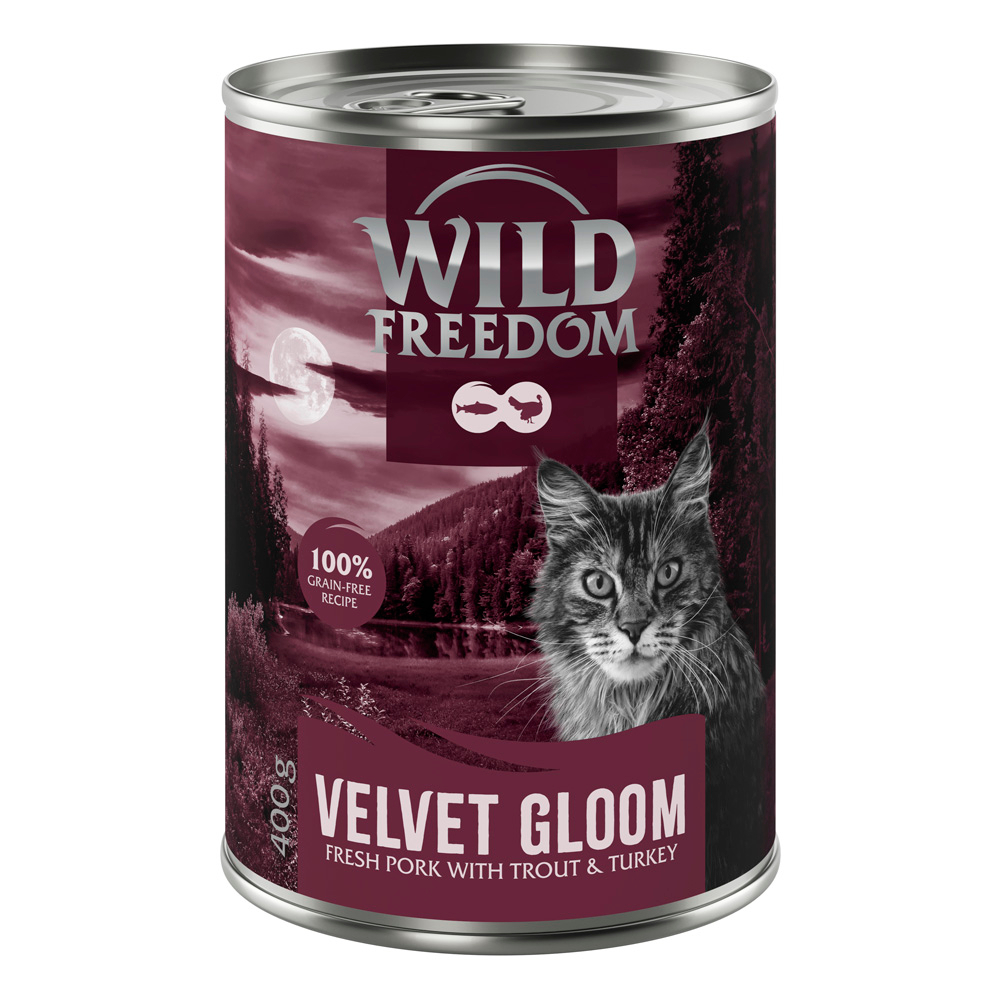 Wild Freedom Adult "Red" 6 x 400 g - getreidefreie Rezeptur - Velvet Gloom - Schwein, Truthahn & Forelle Wild Freedom Adult "Red" 6 x 400 g - getreidefreie Rezeptur - Velvet Gloom - Schwein, Truthahn & Forelle von Wild Freedom
