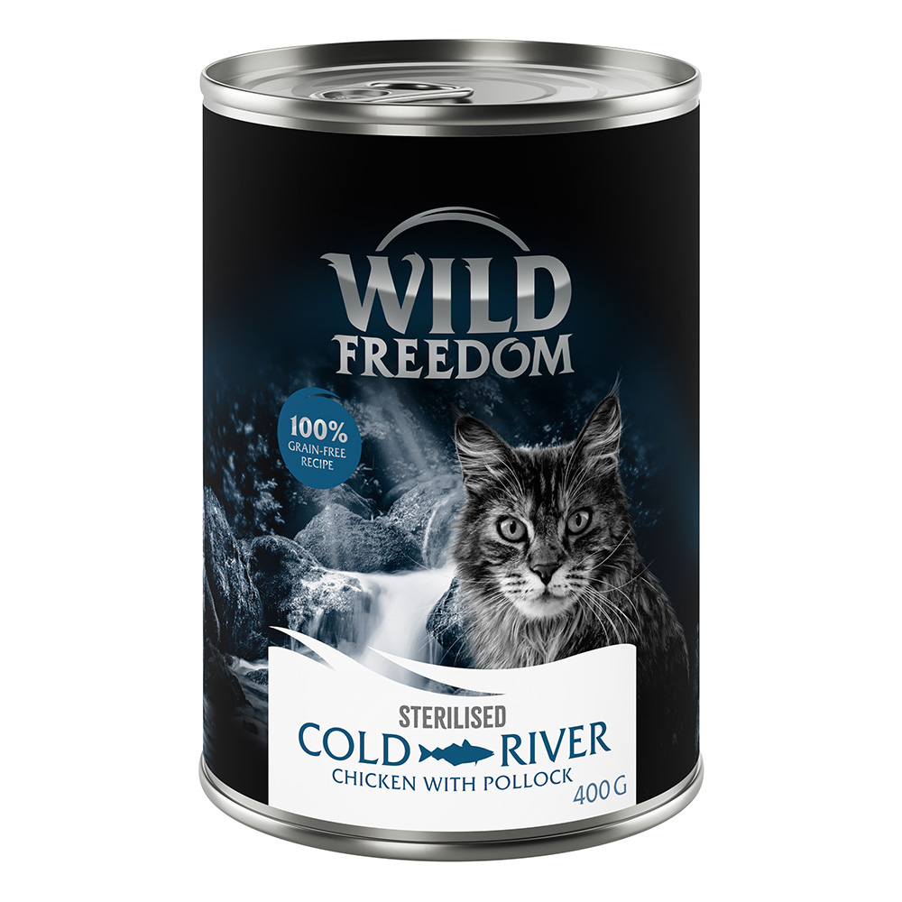 Wild Freedom Adult Sterilised 12 x 400 g - getreidefreie Rezeptur - Cold River Sterilised - Seelachs & Huhn von Wild Freedom