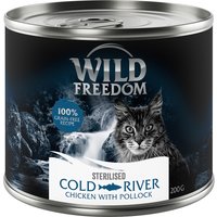 Wild Freedom Adult Sterilised 6 x 200 g - getreidefrei - Cold River - Huhn mit Seelachs von Wild Freedom
