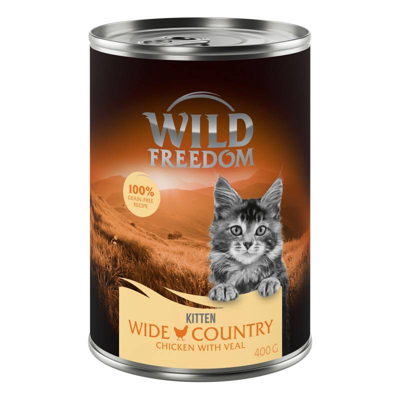 Wild Freedom Kitten 12 x 400 g - Wide Country - Kalb & Huhn Wild Freedom Kitten 12 x 400 g - Wide Country - Kalb & Huhn von Wild Freedom