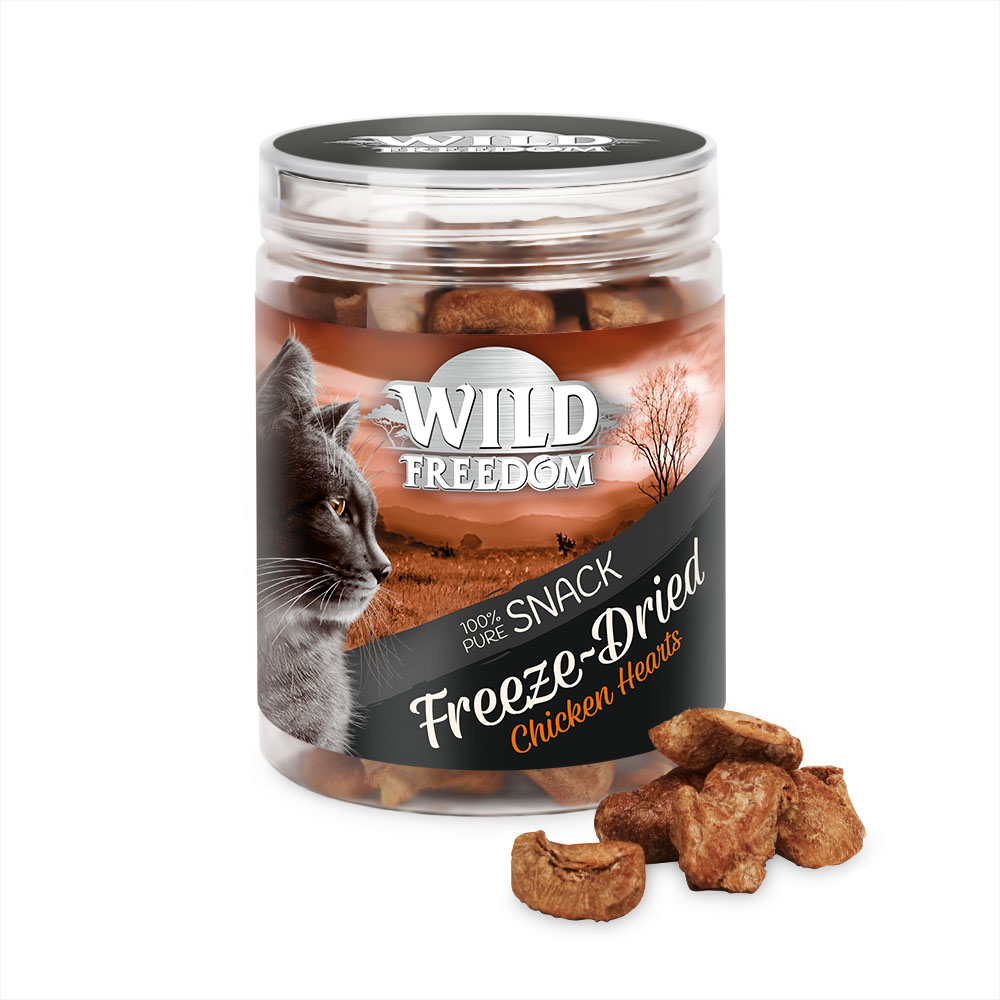 Wild Freedom RAW - gefriergetrocknete Snacks - Hühnerherzen 45 g von Wild Freedom