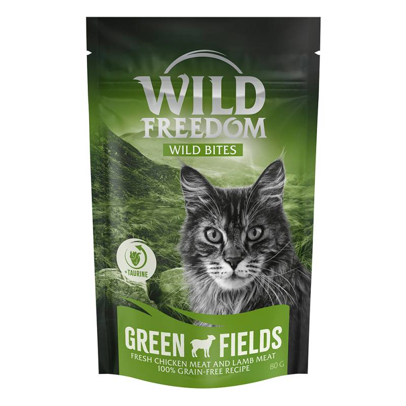 Wild Freedom Snack - Wild Bites (getreidefreie Rezeptur) - Green Fields - Huhn & Lamm 3 x 80 g von Wild Freedom