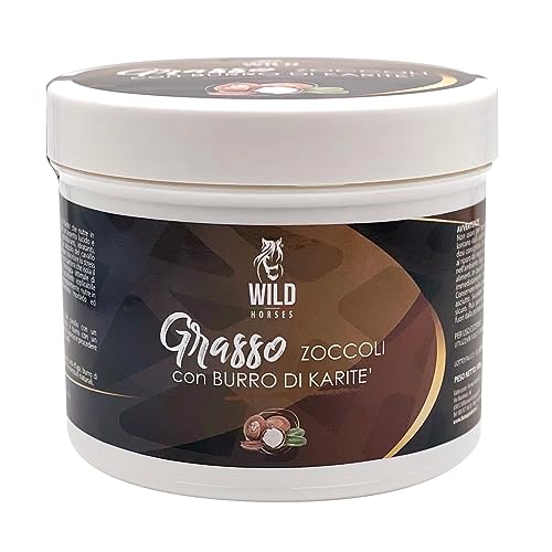 Wild Horses | Huffett mit Sheabutter, regeneriert, isoliert und schützt, pflegt brüchige, trockene oder rissige Phalangen, 500 g, Made in Italy von Wild Horses