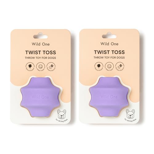 Wild One Small Twist Toss Hundespielzeug 100% Naturkautschuk, Spaß zu kauen, langlebig für alle Rassen, Apportierspielzeug, Leckerli-Dosierung Flieder, 2er Set Wild One Small Twist Toss Hundespielzeug 100% Naturkautschuk, Spaß zu kauen, langlebig für alle Rassen, Apportierspielzeug, Leckerli-Dosierung Flieder, 2er Set von Wild One