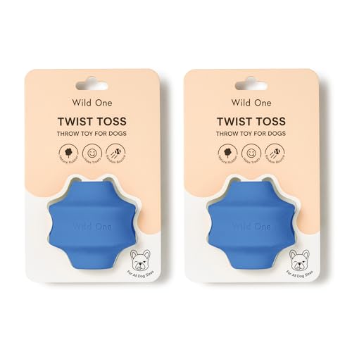 Wild One Small Twist Toss Hundespielzeug 100% Naturkautschuk, Spaß zu kauen, langlebig für alle Rassen, Apportierspielzeug, Leckerli-Dosierung Mondstein 2er Set Wild One Small Twist Toss Hundespielzeug 100% Naturkautschuk, Spaß zu kauen, langlebig für alle Rassen, Apportierspielzeug, Leckerli-Dosierung Mondstein 2er Set von Wild One