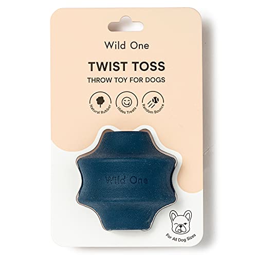 Wild One Twist Toss Hundespielzeug, 100% Naturkautschuk - Spaß beim Kauen, langlebig für durchschnittliche Kauer, Apportierspielzeug, Leckerli-Spender, Blau Wild One Twist Toss Hundespielzeug, 100% Naturkautschuk - Spaß beim Kauen, langlebig für durchschnittliche Kauer, Apportierspielzeug, Leckerli-Spender, Blau von Wild One