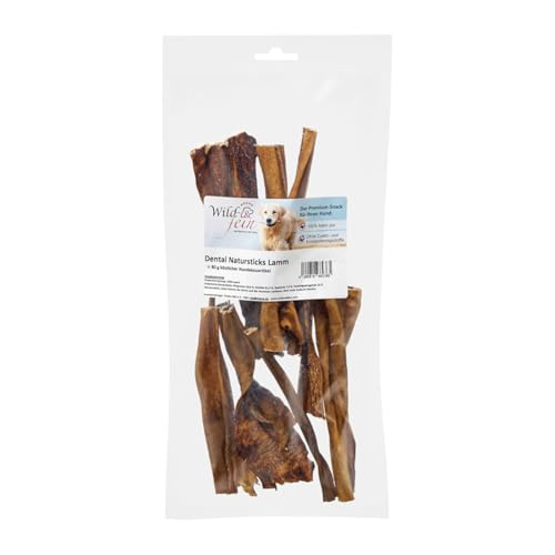 Wild & Fein Hundesnack Dental Natursticks Lamm - 80 g Wild & Fein Hundesnack Dental Natursticks Lamm - 80 g von Wild & Fein
