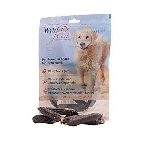 Wild & Fein Hundesnack Wildwürstchen mit Haut von Wild & Fein