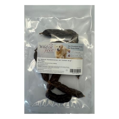 Wild & Fein italienische Salsiccia Hundewürstchen mit Truthahn - 80 g Wild & Fein italienische Salsiccia Hundewürstchen mit Truthahn - 80 g von Wild & Fein