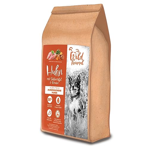 Wild Animal - Premium Hundefutter - Huhn mit Süßkartoffel & Kräuter, Trockenfutter, getreidefrei, 1er Pack (1 x 12kg) von WildAnimal